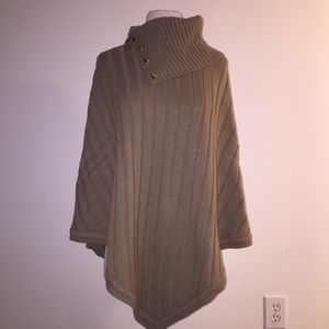 Michael Kors Sweater Poncho One-Size Camel